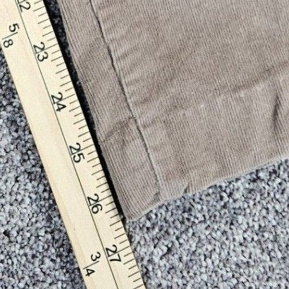 Vintage Lee Khakis Corduroy Pants Womens 16M Tan Straight Leg Stretch Casual - Picture 7 of 9